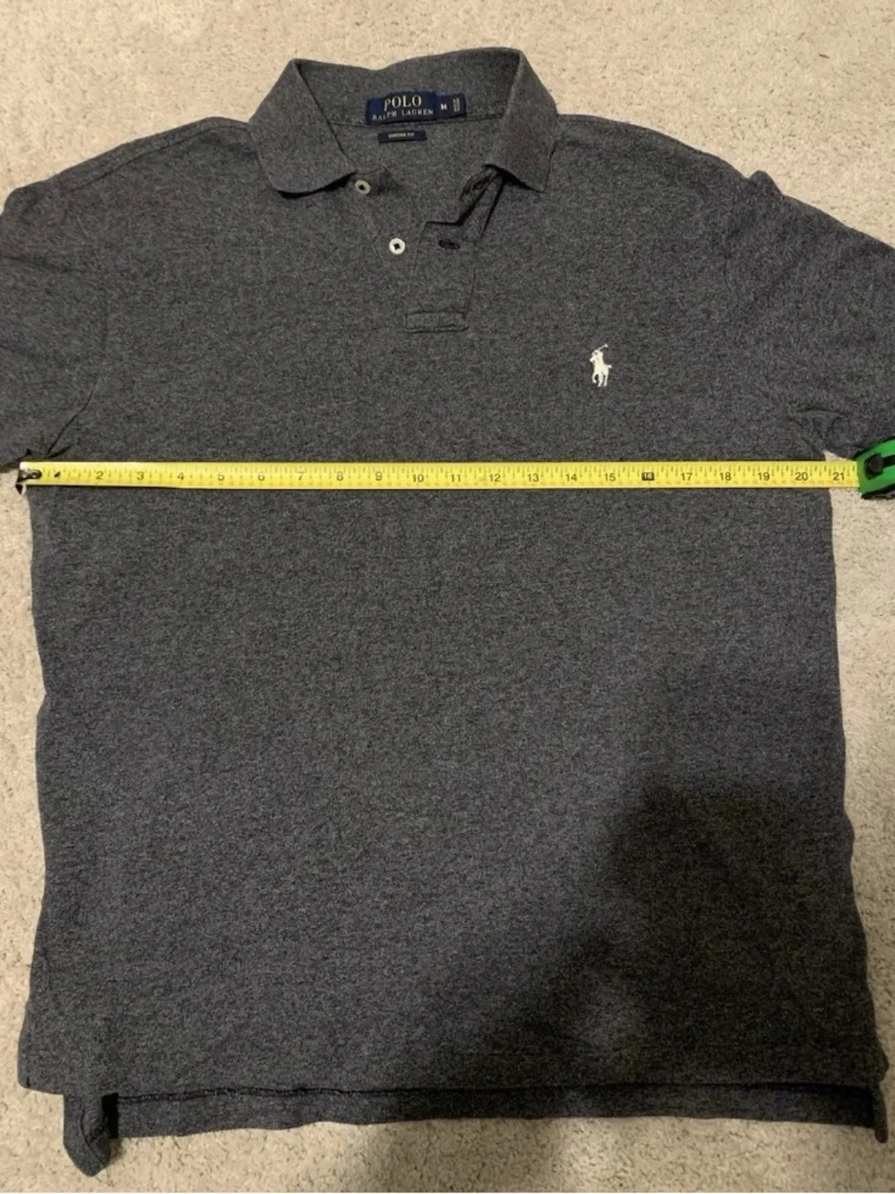 Polo Ralph Lauren Custom Slim Fit Polo Shirt Heather Grey Men’s Medium